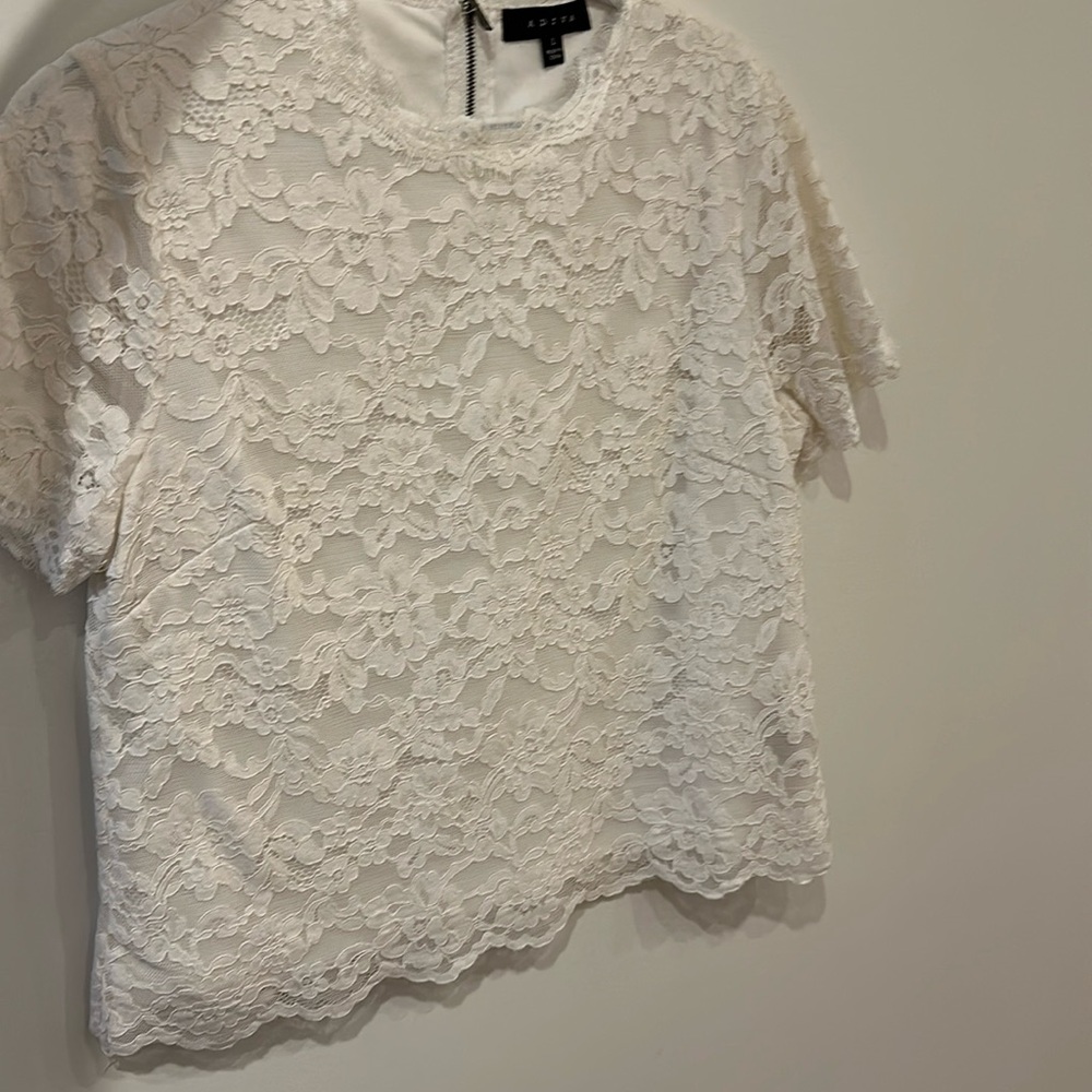 Lace Top White Large